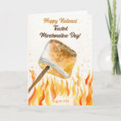 8月30日はNational Toasted Marshmallow Day(全国焼きマシュマロの日 カード (正面)
