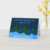 8月7日は、ネッシーなどの海蛇の記念日（National Sea Serpent Day）です カード (黄色い花)