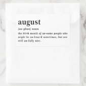 8月 定義 誕生日 長方形シール (バッグ)
