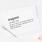 8月 定義 誕生日 長方形シール (封筒)