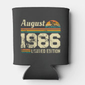 8月 誕生日 カスタム 年 缶クーラー (裏面)