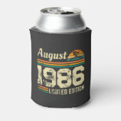 8月 誕生日 カスタム 年 缶クーラー (缶裏面)