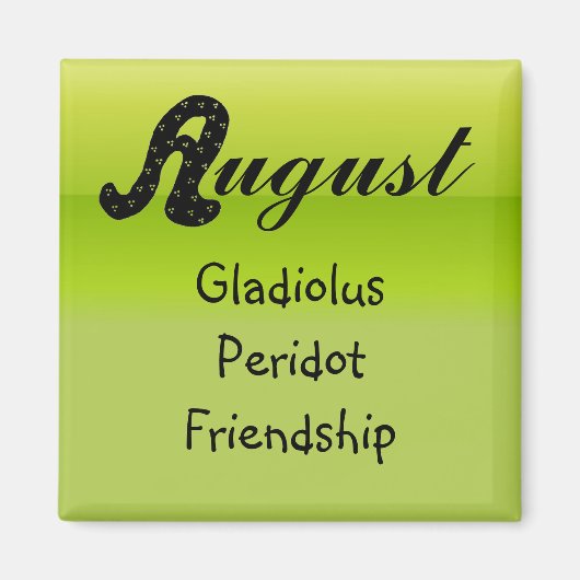 8月 誕生日 マグネット (正面)