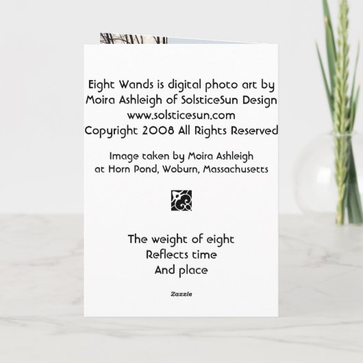 8本の細い棒 カード (裏面)