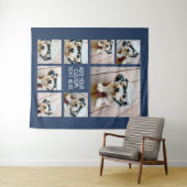 8枚のカスタム写真とコラージュを作成Navy タペストリー (インサイチュ(横))