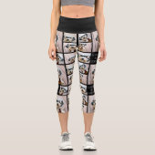 8枚のカスタム写真を黒でフォトコラージュを作成 カプリレギンス (正面)