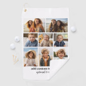 8枚のコラージュモダンミニマル – 白黒 ゴルフタオル (インサイチュ)