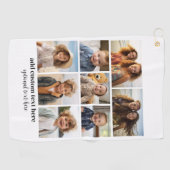 8枚のコラージュモダンミニマル – 白黒 ゴルフタオル (横)