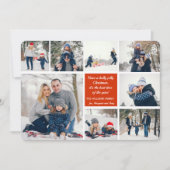 8枚のフォトクリスマスコラージュカード 招待状 (正面)