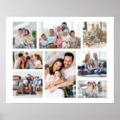 8枚のフォトコラージュのポスターを作成 ポスター (正面)
