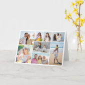 8枚のフォトコラージュを折りたたんで作成する カード (黄色い花)