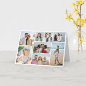 8枚のフォトコラージュを折りたたんで作成する カード (黄色い花)