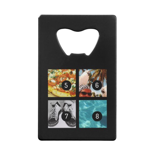 8枚の写真で自分のオリジナル クレジットカード栓抜き (裏面)