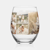 8枚の写真のギャラリーパーソナライズされた ステムなしワイングラス (正面)