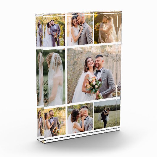 8枚の写真のコラージュ結婚を作成 フォトブロック (左)