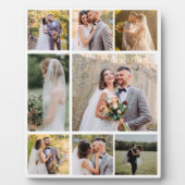 8枚の写真のコラージュ結婚を作成 フォトプラーク (正面)