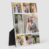 8枚の写真のコラージュ結婚を作成 フォトプラーク (側面)