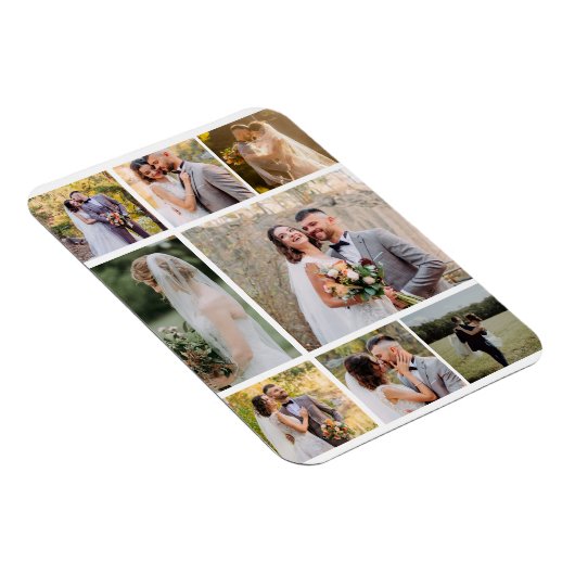 8枚の写真のコラージュ結婚を作成 マグネット (右側)