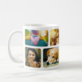 8枚の写真の丸いテンプレートマグカップ コーヒーマグカップ (左)