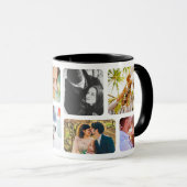 8枚の写真を丸めたテンプレートコーティングマグカップ マグカップ (正面右)