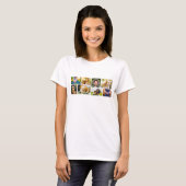 8枚の写真を丸めたTシャツ Tシャツ (正面フル)