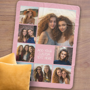 8枚の写真を使用しカスタムてフォトコラージュを作成する シェルパブランケット