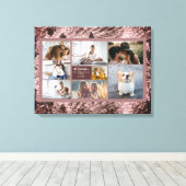 8枚の写真を追加バラ金ゴールドテクスチャフローラルパターン キャンバスプリント (インサイチュ (ウッドフロア))