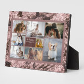 8枚の写真を追加バラ金ゴールドテクスチャフローラルパターン フォトプラーク (側面)