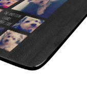 8枚の写真カスタムでフォトコラージュを作成する カッティングボード (角)