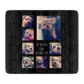 8枚の写真カスタムでフォトコラージュを作成する カッティングボード (正面)