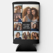 8枚の写真カスタムでフォトコラージュを作成する スリム缶クーラー (正面)