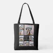 8枚の写真カスタムでフォトコラージュを作成する トートバッグ (裏面)