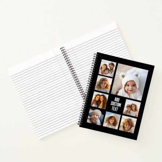 8枚の写真カスタムでフォトコラージュを作成する ノートブック (内部)