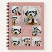 8枚の写真カスタムでフォトコラージュを作成する – バラ ノートブック (正面)