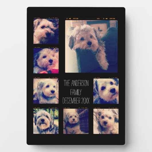 8枚の写真カスタムでフォトコラージュを作成する フォトプラーク (正面)