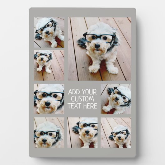 8枚の写真カスタムでフォトコラージュを作成する フォトプラーク (正面)