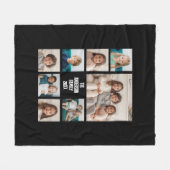 8枚の写真カスタムでフォトコラージュを作成する フリースブランケット (正面(横))