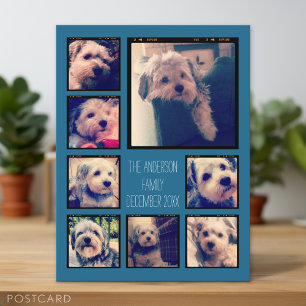 8枚の写真カスタムでフォトコラージュを作成する ポストカード