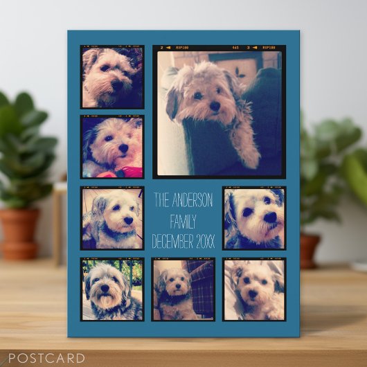 8枚の写真カスタムでフォトコラージュを作成する ポストカード