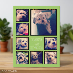 8枚の写真カスタムでフォトコラージュを作成する ポストカード