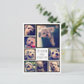 8枚の写真カスタムでフォトコラージュを作成する ポストカード (スタンド正面)