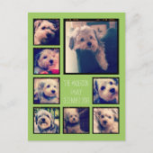 8枚の写真カスタムでフォトコラージュを作成する ポストカード (正面)