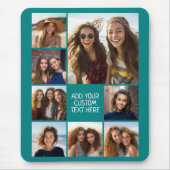 8枚の写真カスタムでフォトコラージュを作成する マウスパッド (正面)