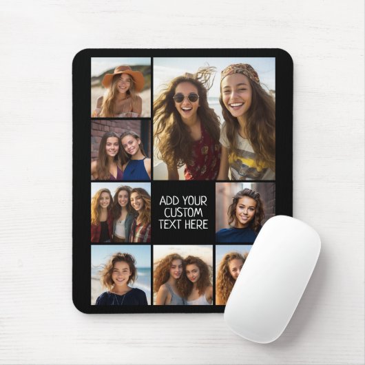 8枚の写真カスタムでフォトコラージュを作成する マウスパッド (マウス)
