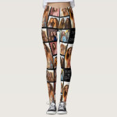 8枚の写真カスタムでフォトコラージュを作成する レギンス (正面)