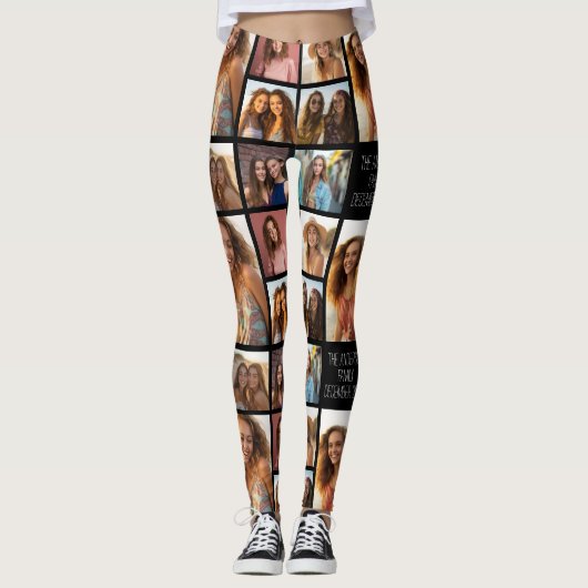 8枚の写真カスタムでフォトコラージュを作成する レギンス (正面)