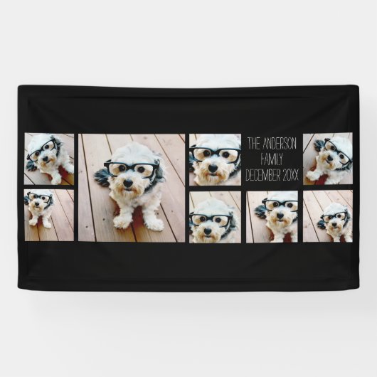 8枚の写真カスタムでフォトコラージュを作成する 横断幕 (横)
