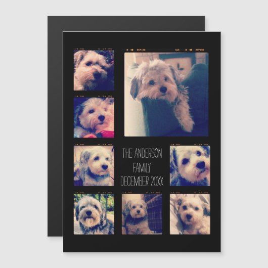 8枚の写真カスタムマグネットでフォトコラージュを作成 (正面/裏面)