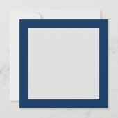 8枚の写真コラージュ ネイビー モノグラム - ありがとうカード (裏面)