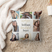 8枚の写真コラージュ 輝く 美しい 勇敢 クッション (ブランケット)
